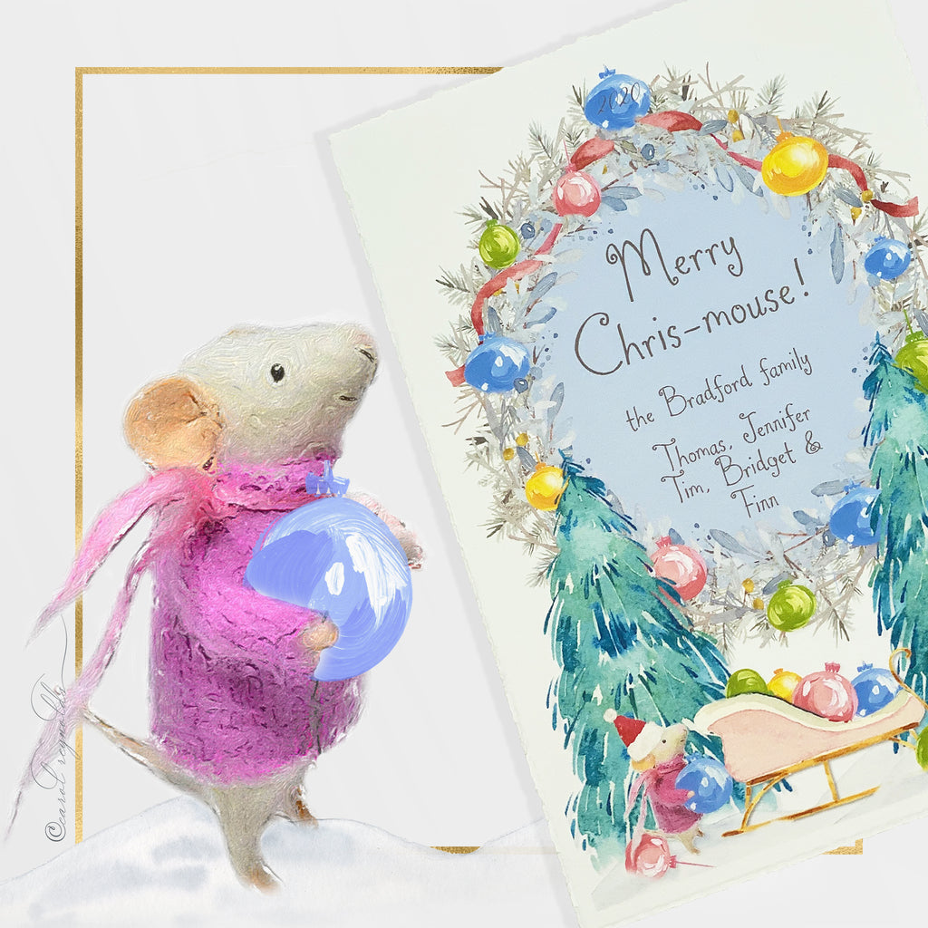 "Merry Chris-mouse" Christmas Card