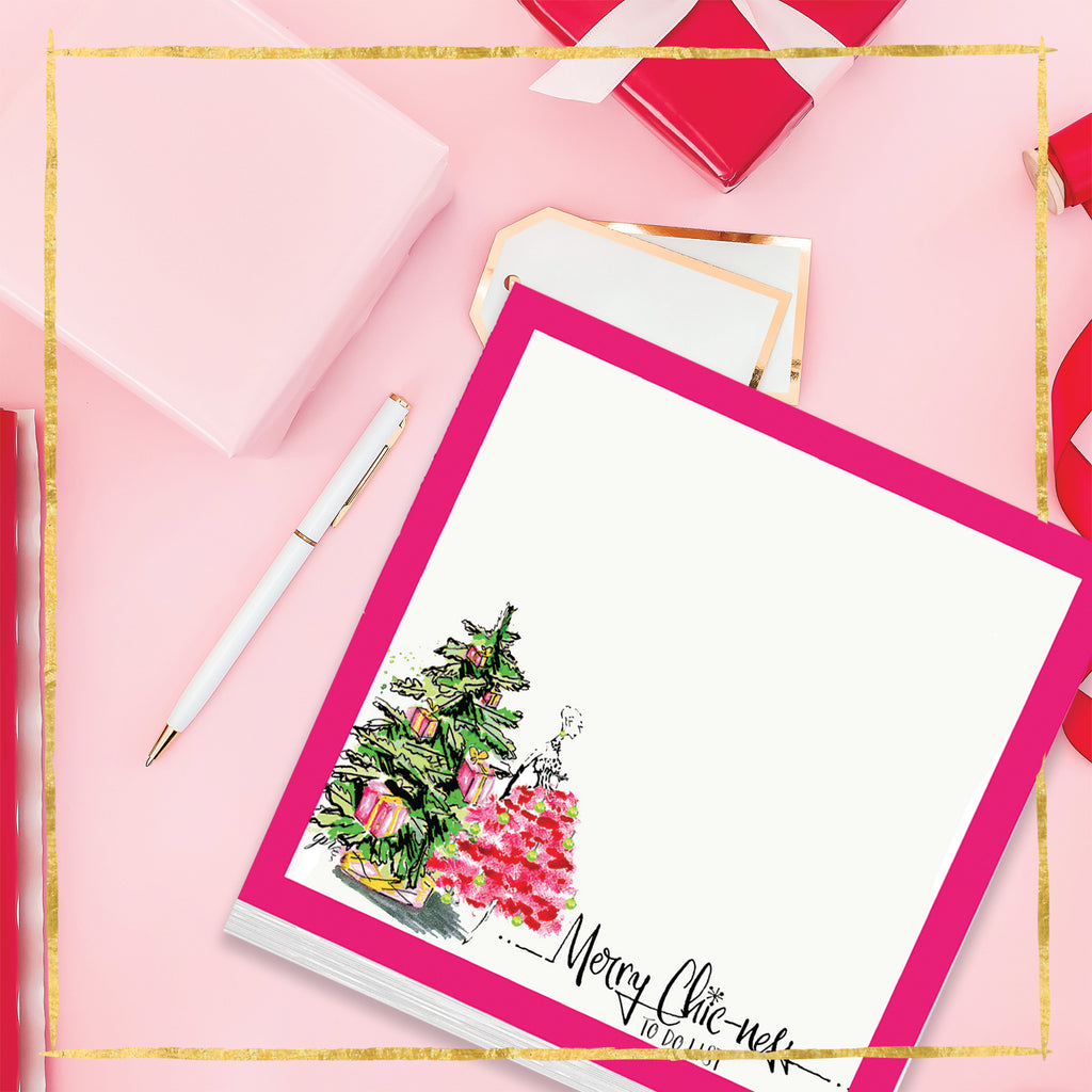 "Merry Chic-ness" Christmas Notepad