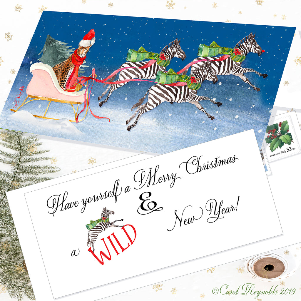 "Merry Little Christmas & A Wild New Year" Christmas Cards