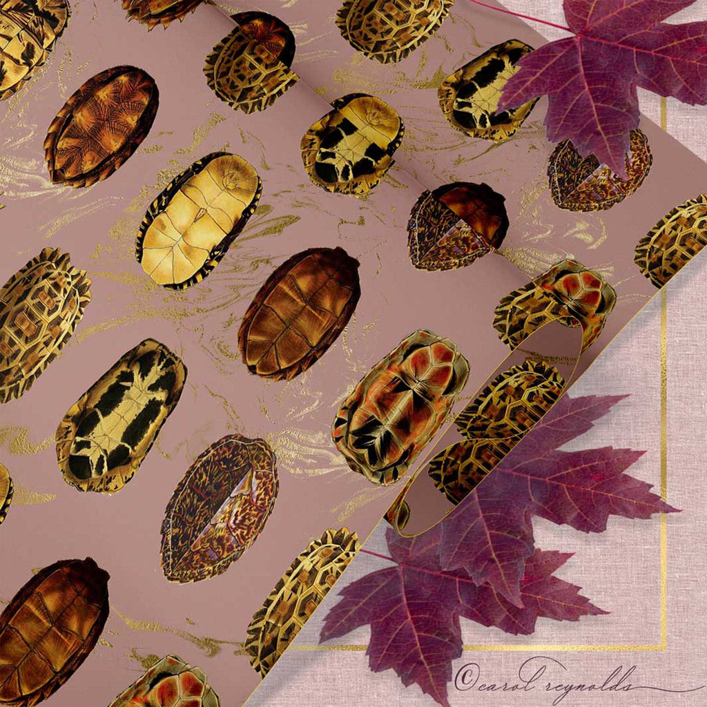 "La Tortue" Wrapping Paper in Mauve