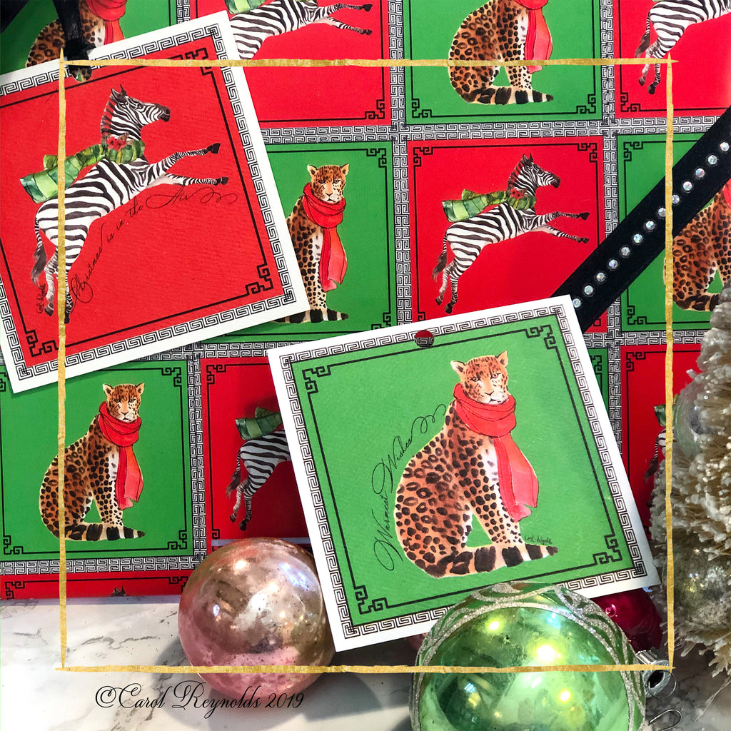 Leopard & Zebra Christmas Tags