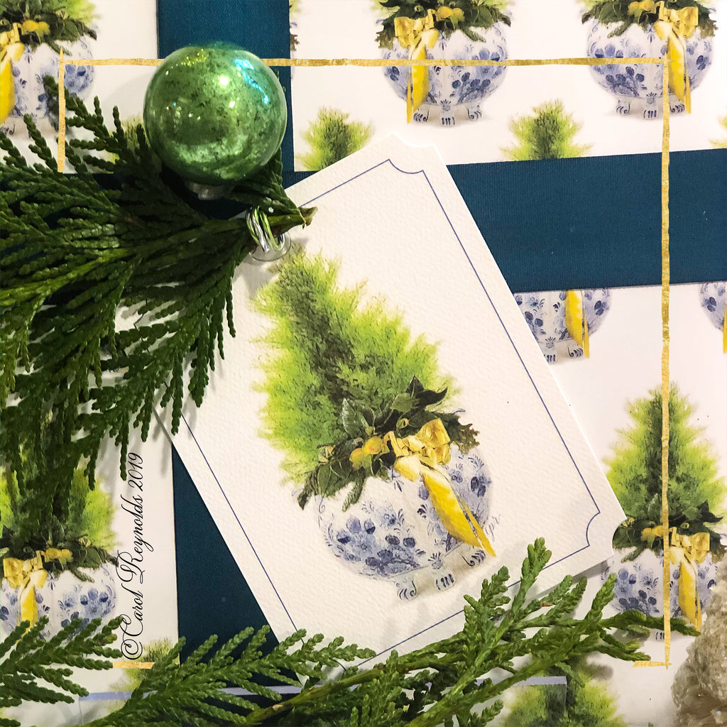 Lemon Cypress Christmas Gift Tags